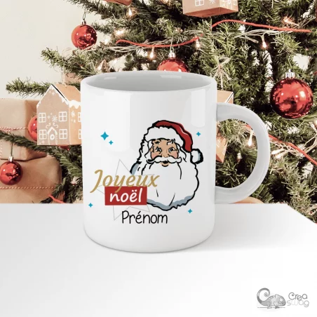 Père Noël avec prénom personnalisable - Mug blanc