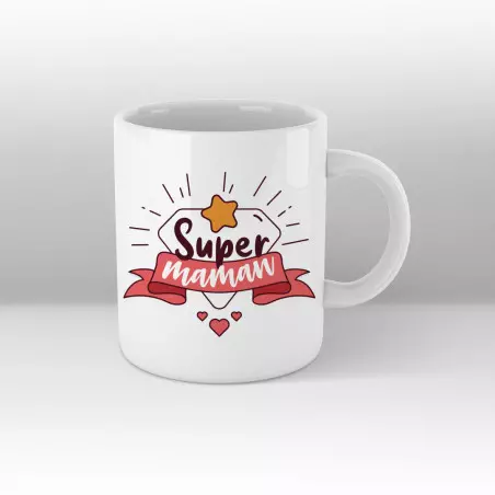 Mug Super maman - blanc