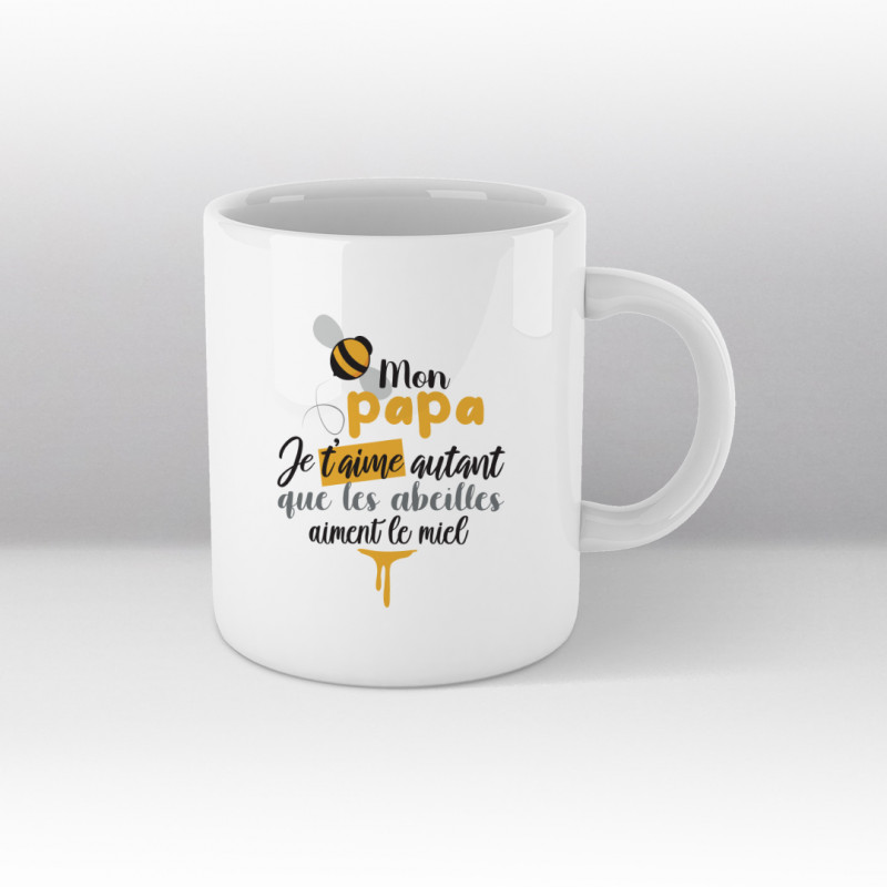 Mug Mon papa, je t'aime autant que les abeilles aiment le miel - Blanc Mug Mon papa, je t'aime autant que les abeilles aiment le miel - Blanc