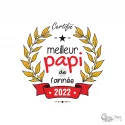 Certifié meilleur papi de l'année - Creaswag