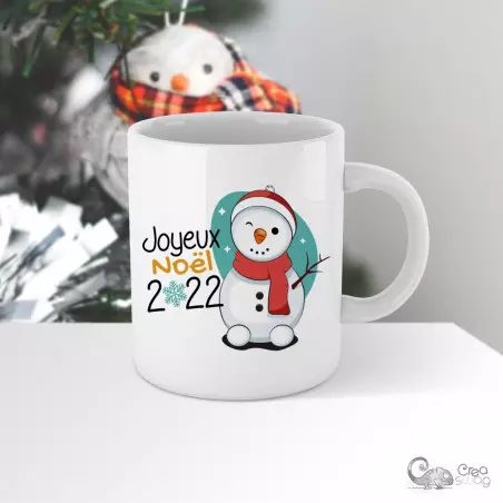 Bonhomme de neige pour noël 2022 - Mug blanc