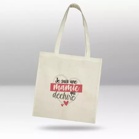 Totebag Je suis une mamie qui déchire