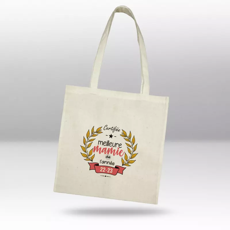 Totebag Certifiée meilleure mamie de l'année