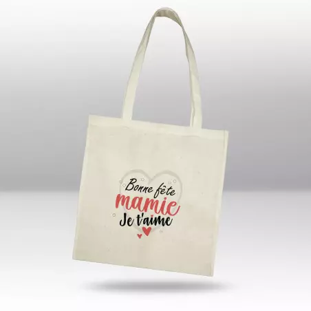 Totebag Bonne fête mamie je t'aime