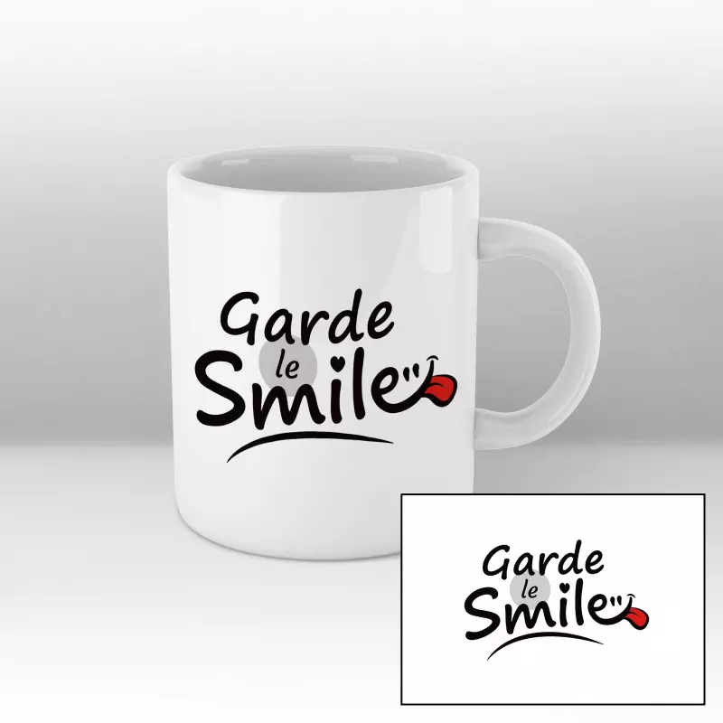 Mug Garde le smile Blanc Mug Garde le smile Blanc