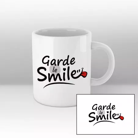 Mug Garde le smile Blanc