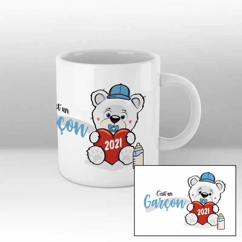 Mug C'est un garçon (2021) Blanc Mug C'est un garçon (2021) Blanc