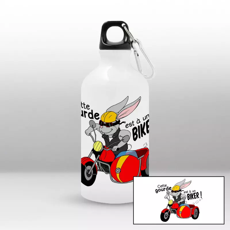 Gourde Lapin moto rouge Gourde Lapin moto rouge