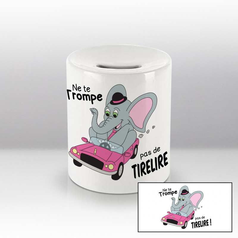 Tirelire "Ne te trompe pas de tirelire" rose Tirelire "Ne te trompe pas de tirelire" rose