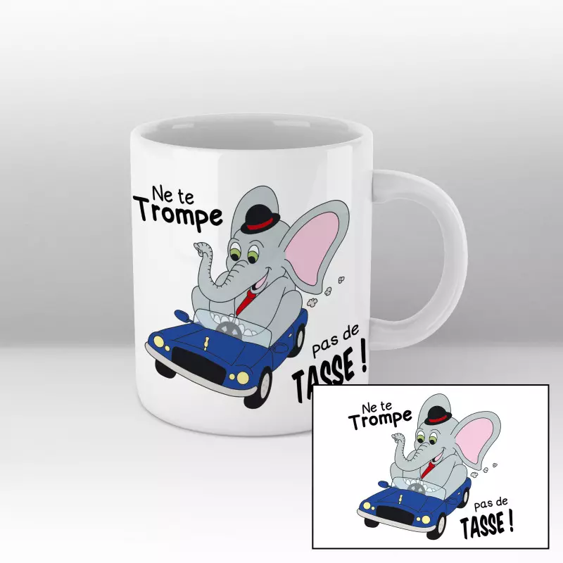 Mug "Ne te trompe pas de tasse" Blanc Mug "Ne te trompe pas de tasse" Blanc