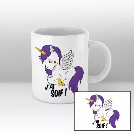 Mug Licorne Blanc