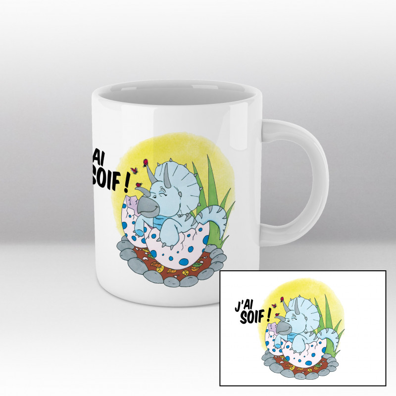 Mug Tricératops Blanc Mug Tricératops Blanc