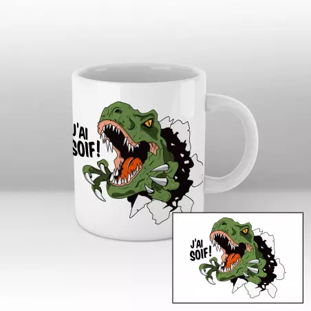 Mug Tyrannosaure Blanc