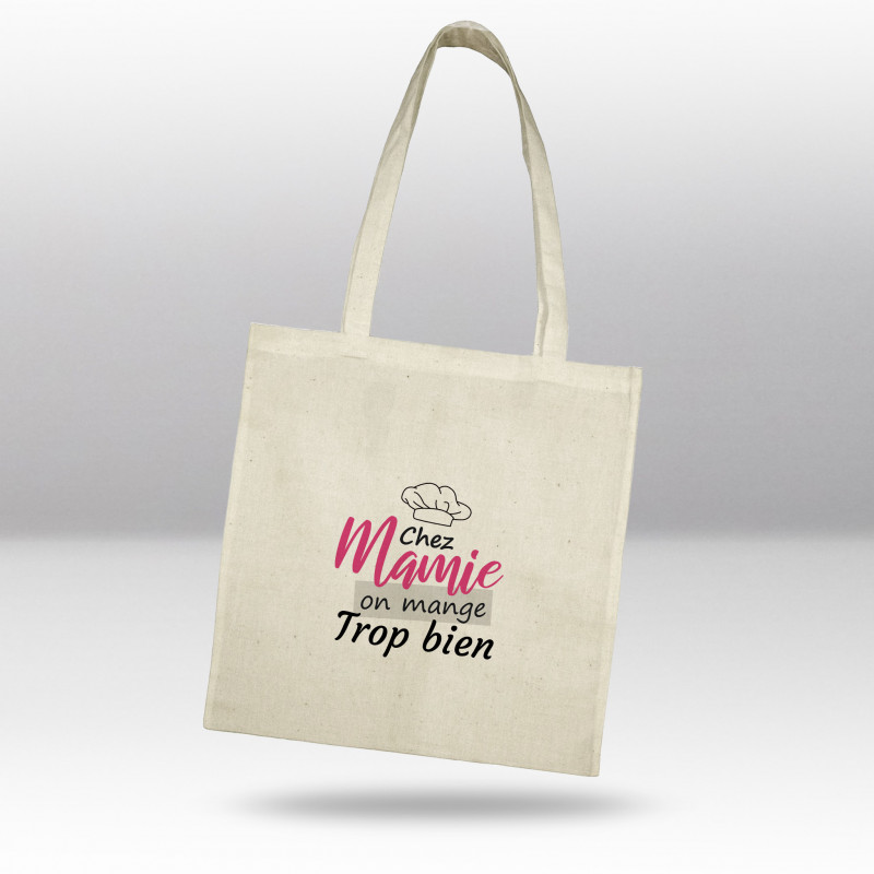 Tote bag Chez mamie on mange trop bien Tote bag Chez mamie on mange trop bien