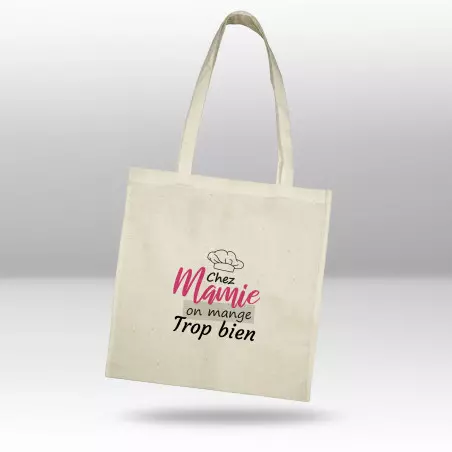 Tote bag Chez mamie on mange trop bien