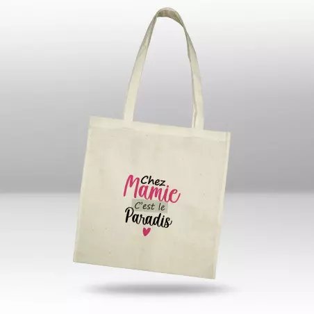 Totebag Chez mamie c'est le paradis