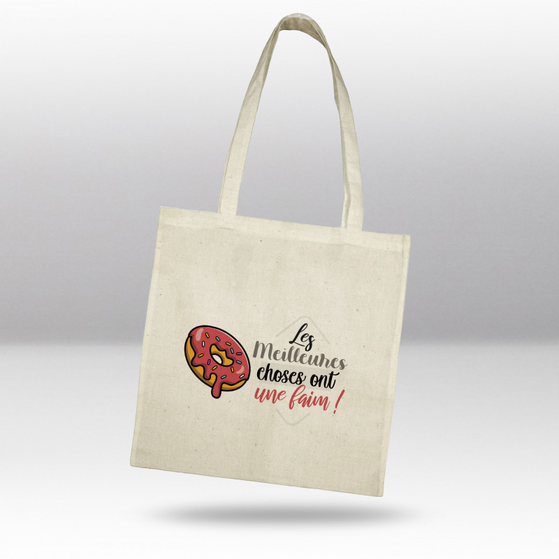 Totebag Les meilleures choses ont une faim (rose) Totebag Les meilleures choses ont une faim (rose)