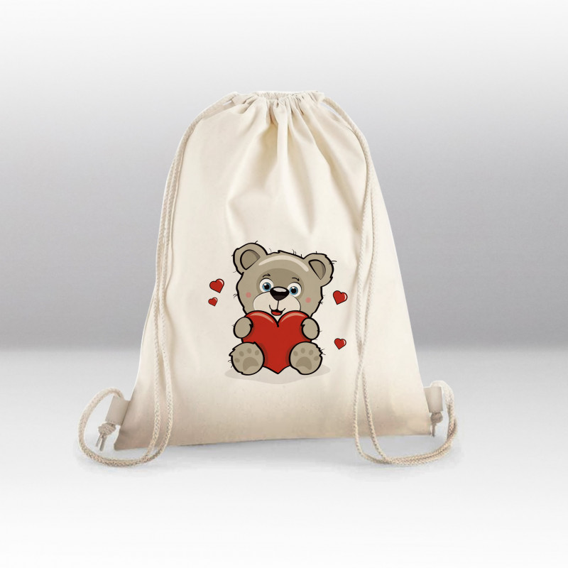 Sac de gym Ourson cœur Sac de gym Ourson cœur