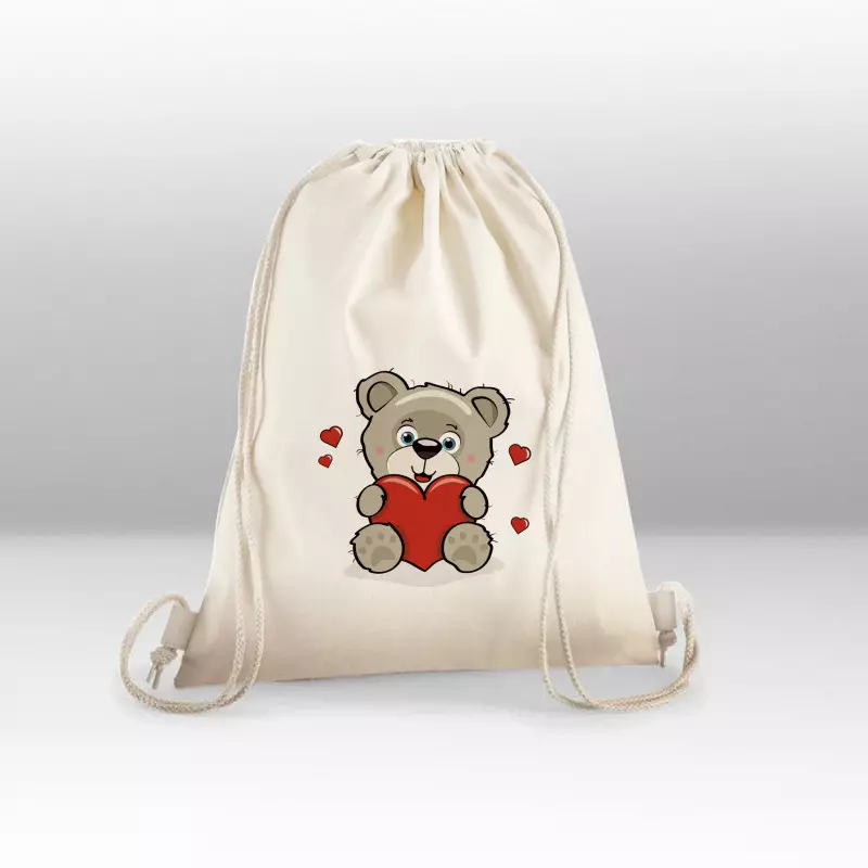 Sac de gym Ourson cœur Sac de gym Ourson cœur