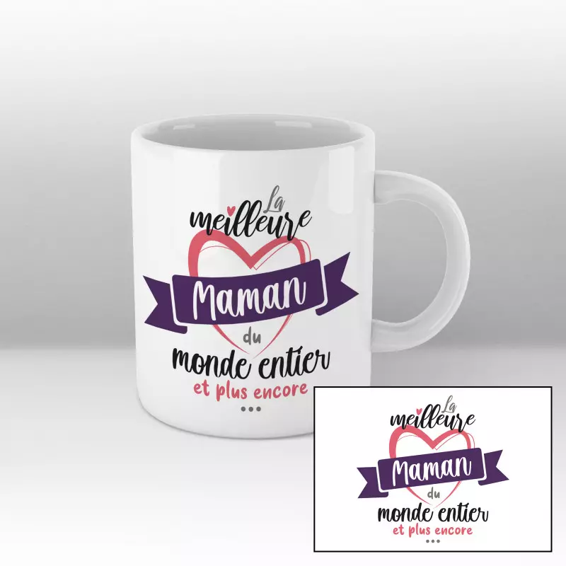 Mug La meilleure maman du monde et plus encore Blanc