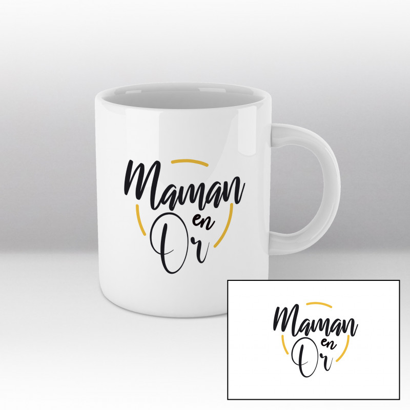Mug Maman en or - blanc Mug Maman en or - blanc