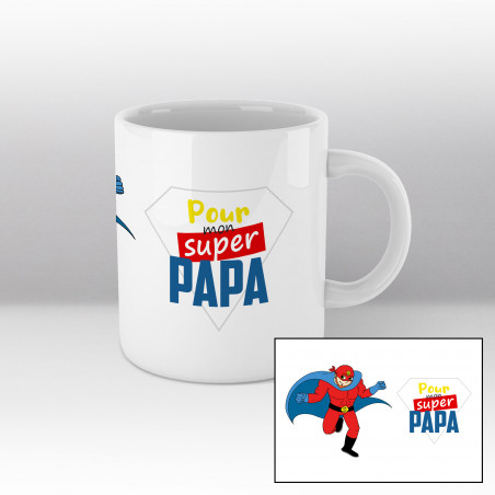 Mug Pour mon Super papa - blanc