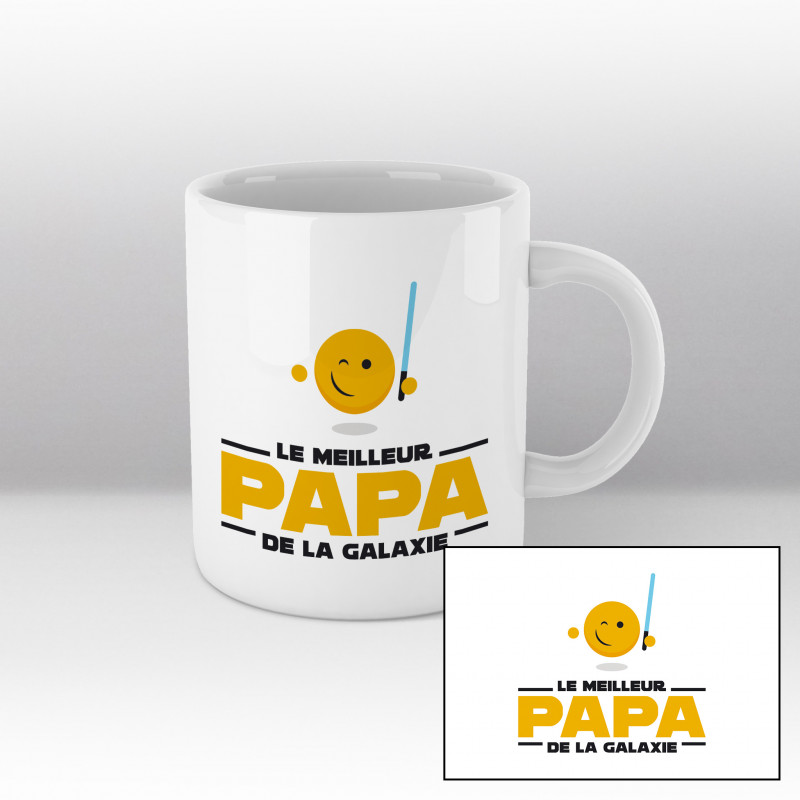 Mug Le meilleur papa de la galaxie - blanc Mug Le meilleur papa de la galaxie - blanc