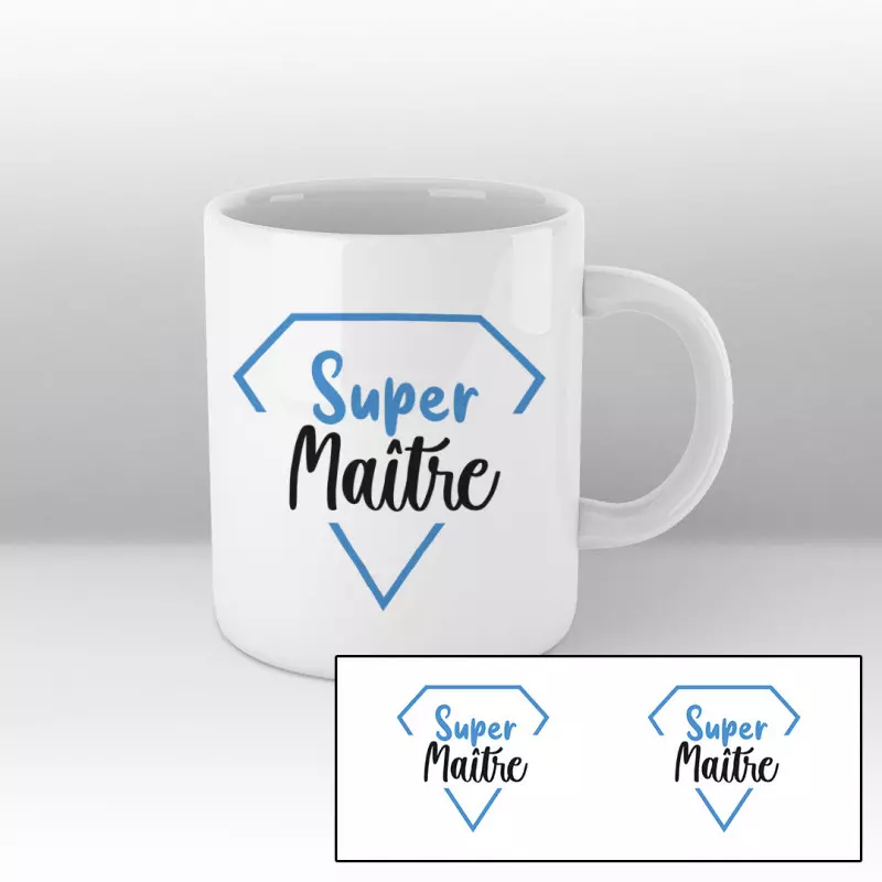 Mug Super Maître - blanc Mug Super Maître - blanc