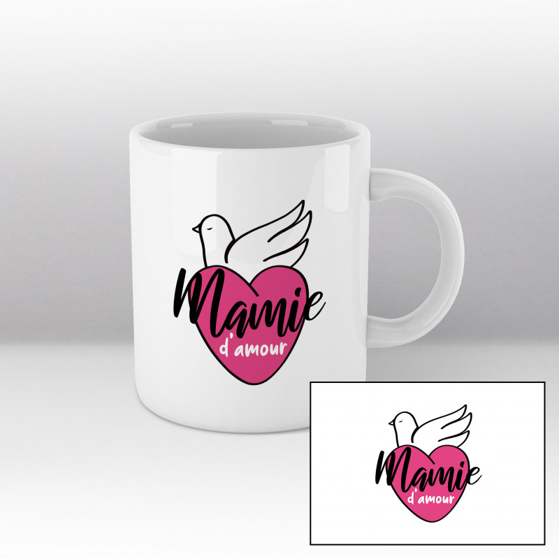Mug Mamie d'amour - Blanc Mug Mamie d'amour - Blanc