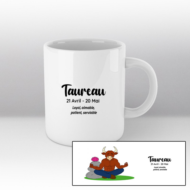 Mug blanc - Taureau marron Mug blanc - Taureau marron