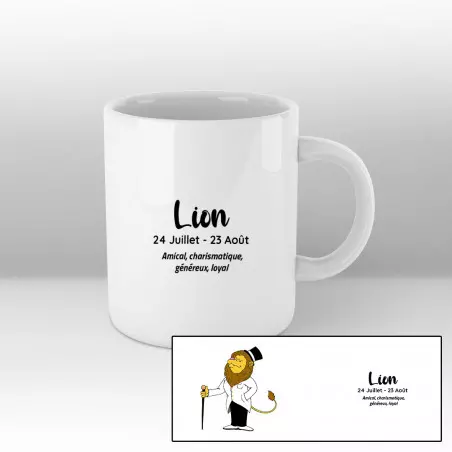 Mug blanc - Lion costume blanc