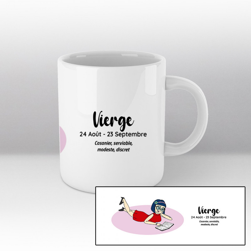 Mug blanc - Vierge tapis rose robe rouge Mug blanc - Vierge tapis rose robe rouge