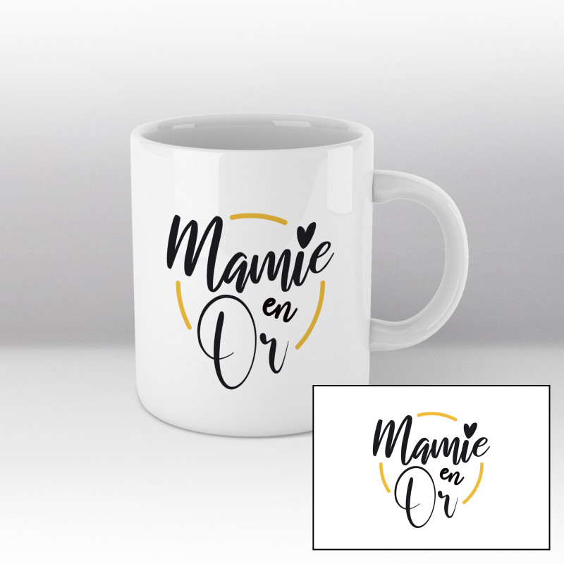 Mug Mamie en Or Blanc Mug Mamie en Or Blanc