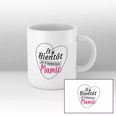 Mug Bientôt Mamie Blanc