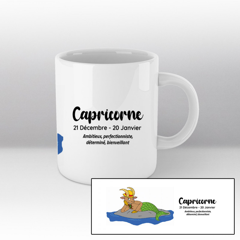 Mug blanc - Capricorne queue verte Mug blanc - Capricorne queue verte