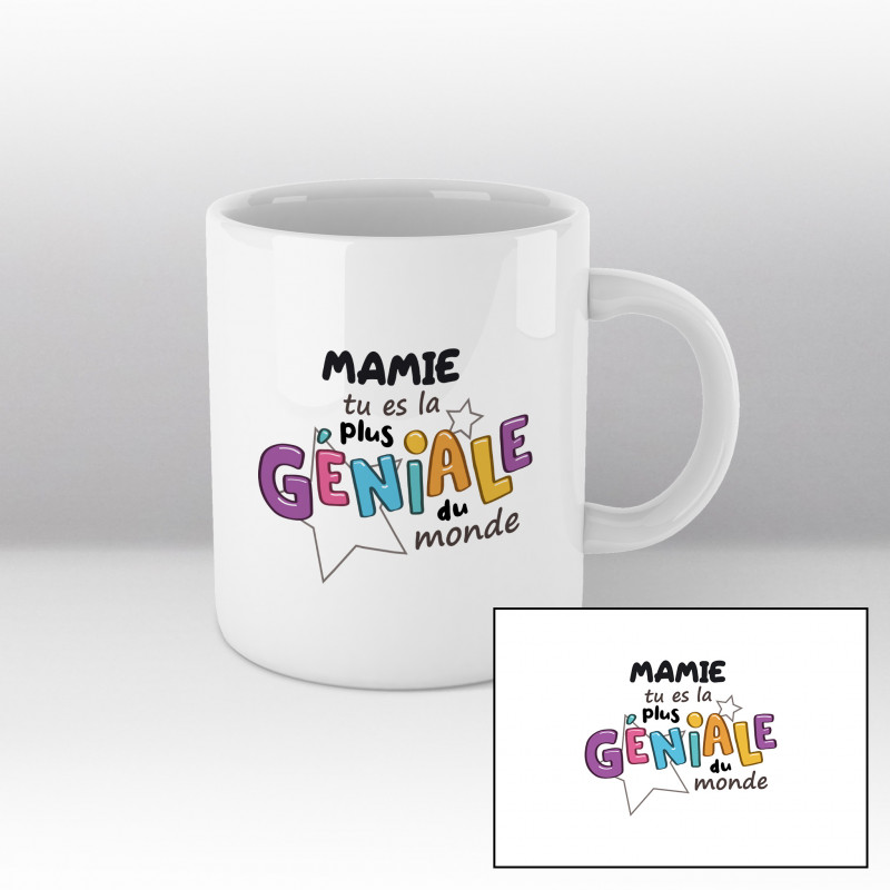 Mug Mamie la plus géniale du monde Blanc Mug Mamie la plus géniale du monde Blanc
