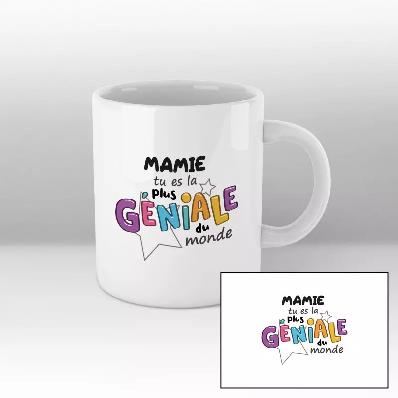 Mug Mamie la plus géniale du monde Blanc Mug Mamie la plus géniale du monde Blanc
