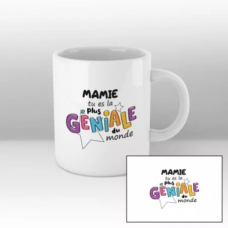 Mug Mamie la plus géniale du monde Blanc