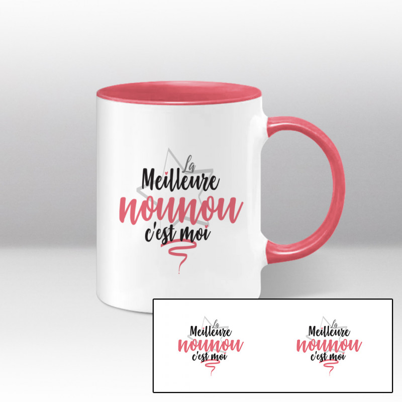La meilleure nounou c'est moi - Mug blanc et rose La meilleure nounou c'est moi - Mug blanc et rose
