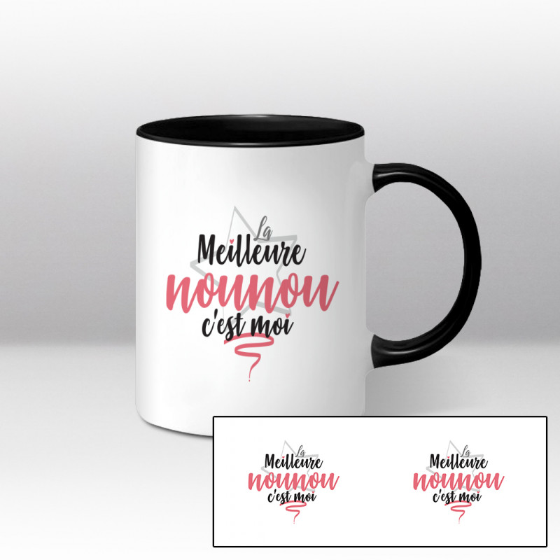 La meilleure nounou c'est moi - Mug blanc et noir La meilleure nounou c'est moi - Mug blanc et noir