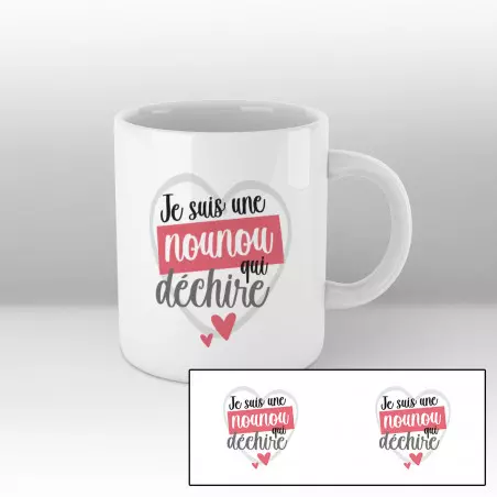 Je suis une nounou qui déchire - Mug blanc