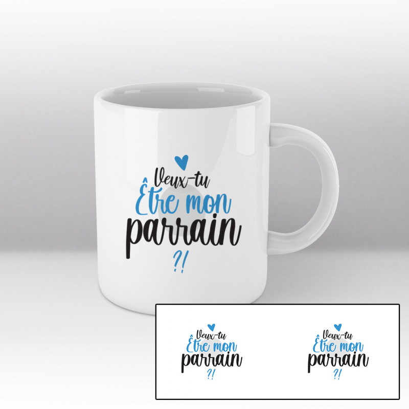 Veux tu être mon parrain ?! - Mug blanc Veux tu être mon parrain ?! - Mug blanc