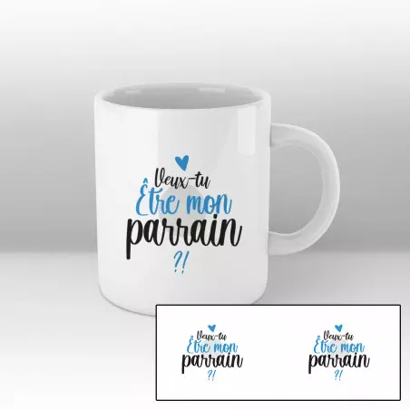 Veux tu être mon parrain ?! - Mug blanc