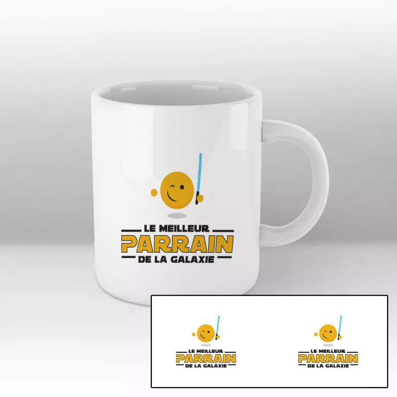 Le meilleur parrain de la galaxie - Mug blanc Le meilleur parrain de la galaxie - Mug blanc