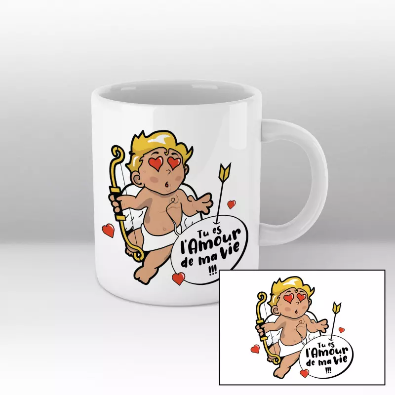 Mug Tu es l'amour de ma vie Blanc