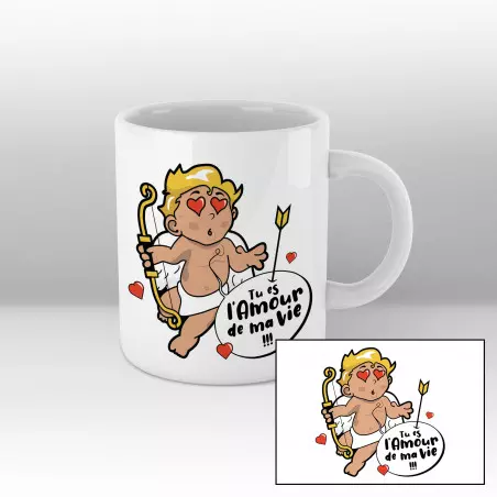 Mug Tu es l'amour de ma vie Blanc