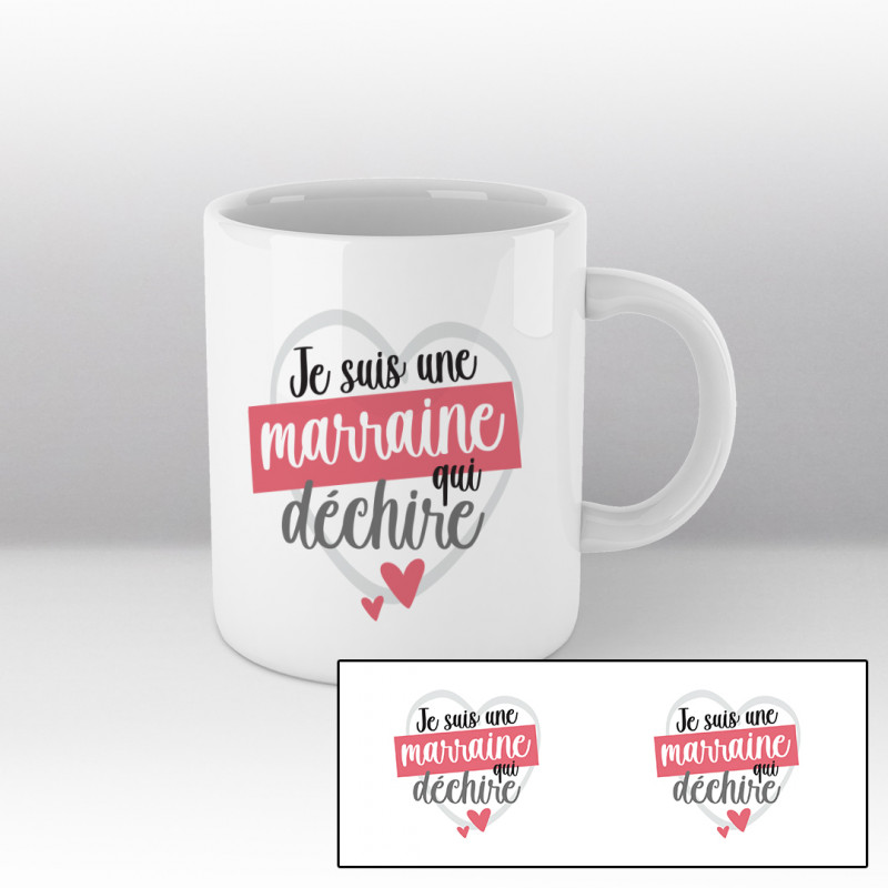Je suis une marraine qui déchire - Mug blanc Je suis une marraine qui déchire - Mug blanc