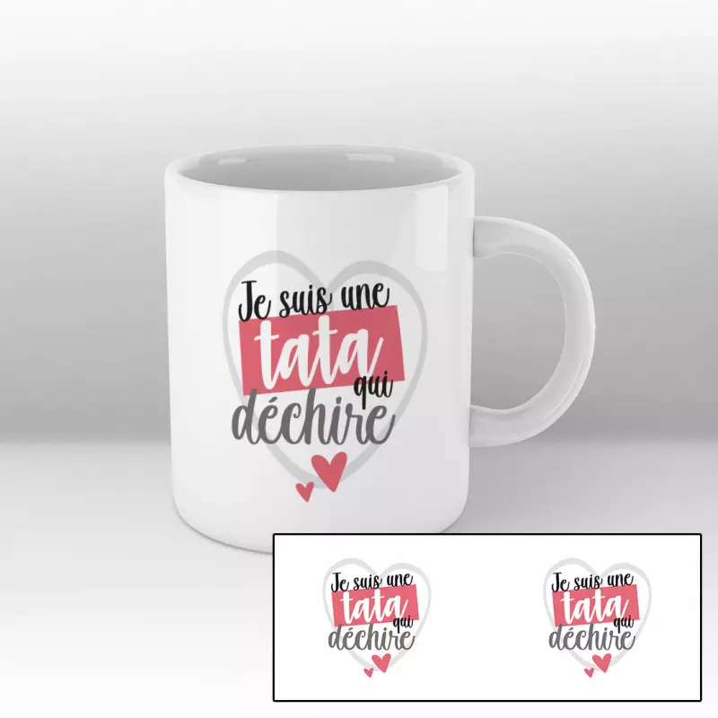 Je suis une tata qui déchire - Mug blanc Je suis une tata qui déchire - Mug blanc